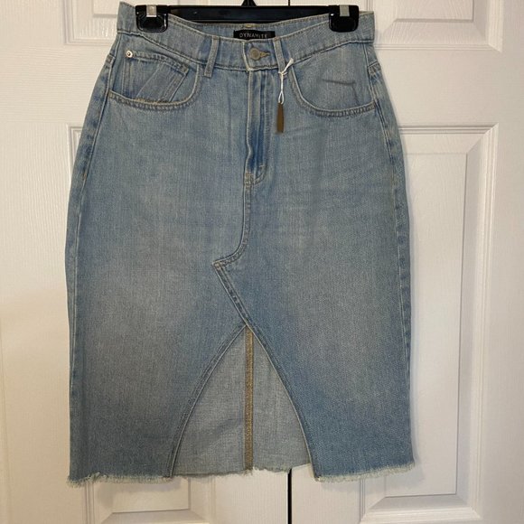 #83 Dynamite Women's Blue Jean Skirt - Small - Picture 10 of 11